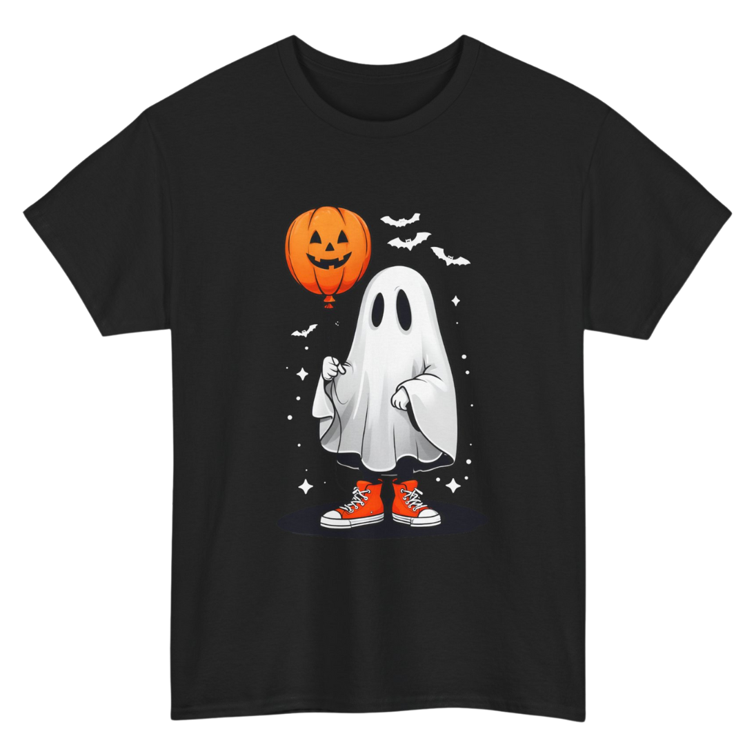 Ghost with Pumpkin Balloon T-Shirt