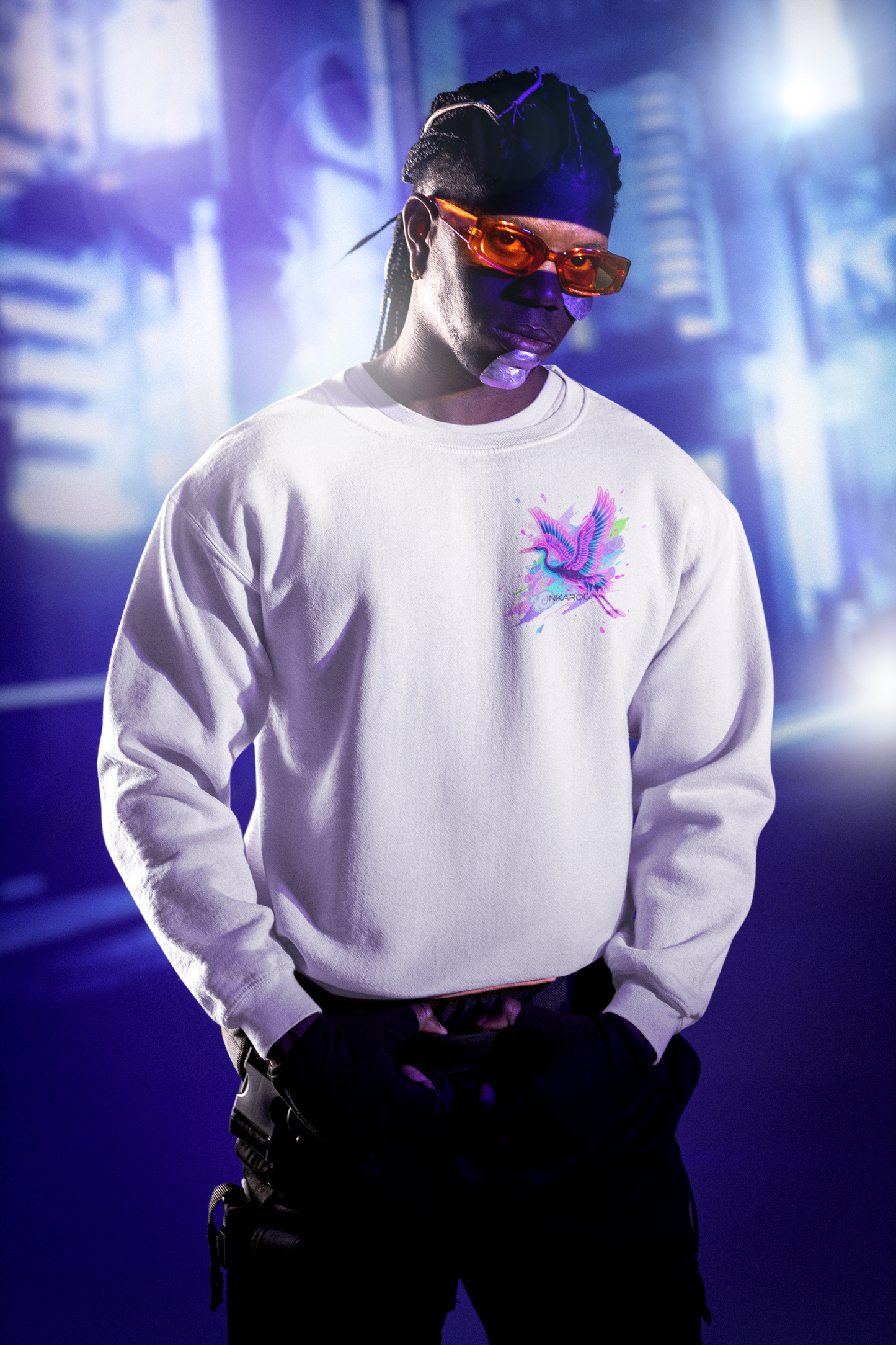 Vaporwave Crane Jumper