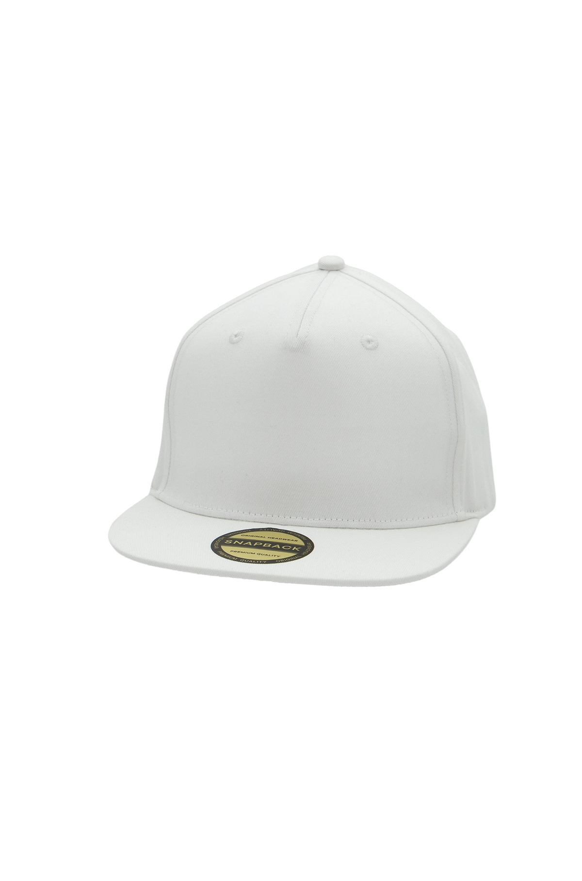 Uneek UC433 Original Snapback 5 Panel Cap in White, front view