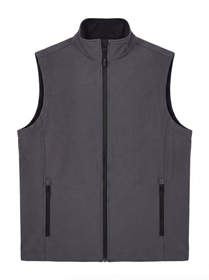 Uneek UC615 Ladies Printable Softshell Gilet in Charcoal/Black, front view