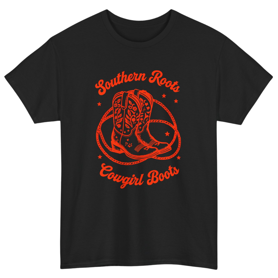 Southern Roots Cowgirl Boots T-Shirt