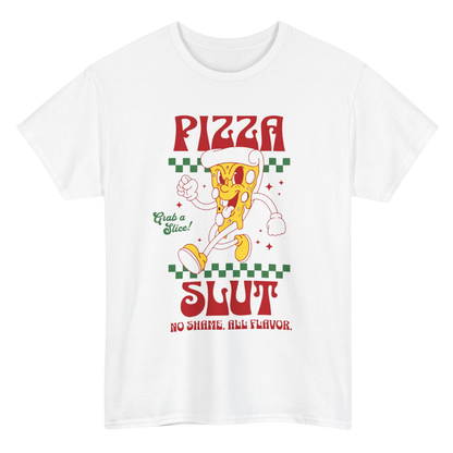 Pizza Slut Retro Parody Tee
