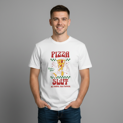 Pizza Slut Retro Parody Tee