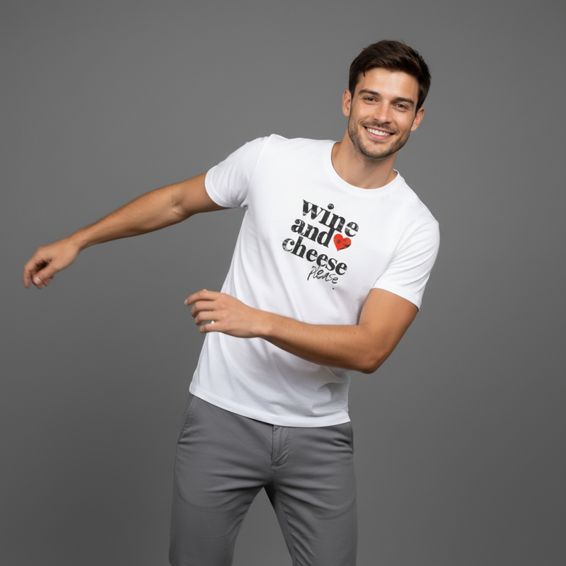 Wine and Cheese Please tee