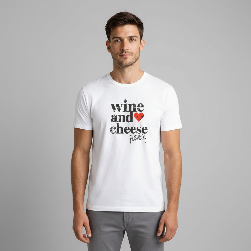 Wine and Cheese Please tee