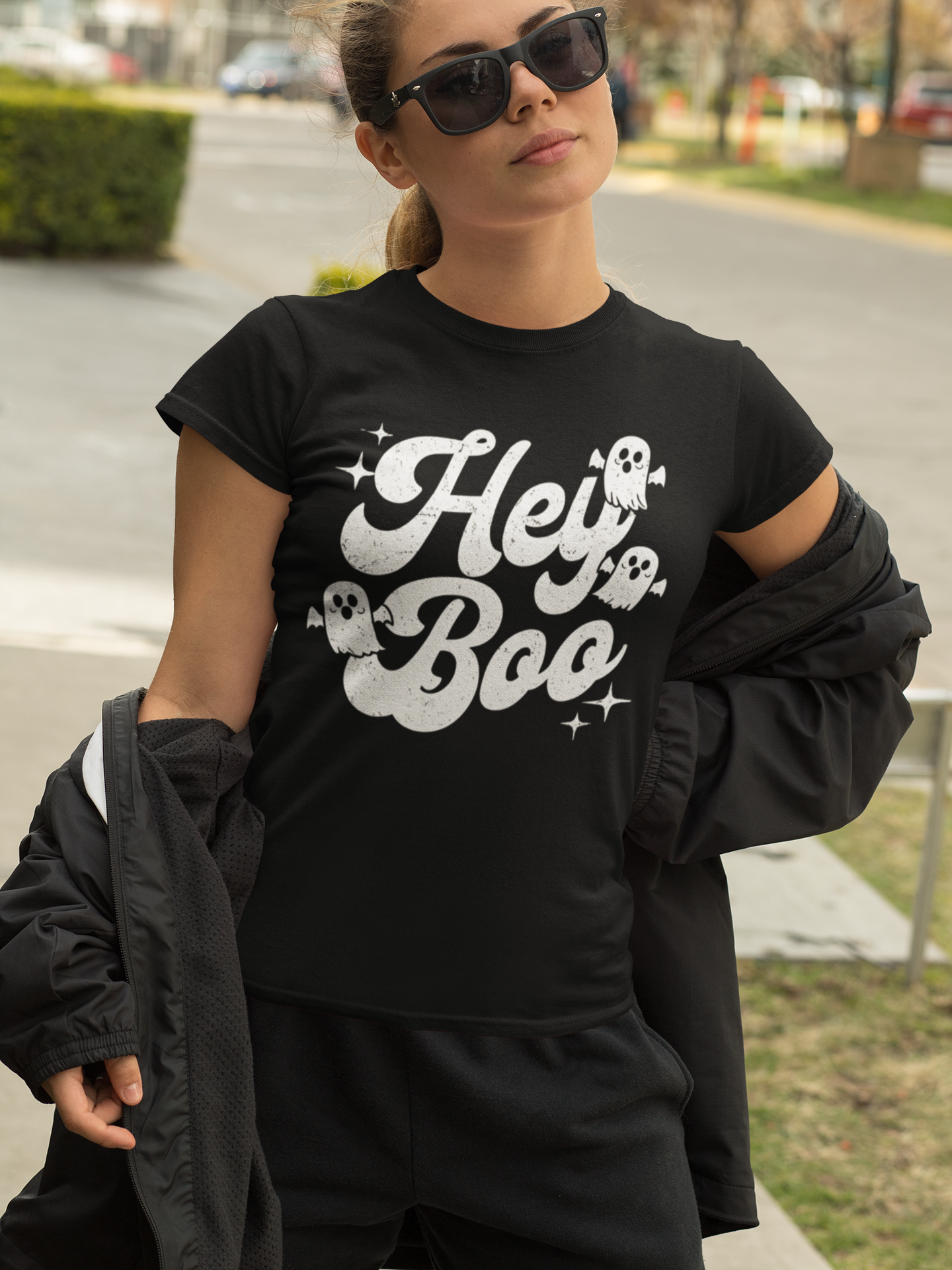 Hey Boo Retro Ghost Tee