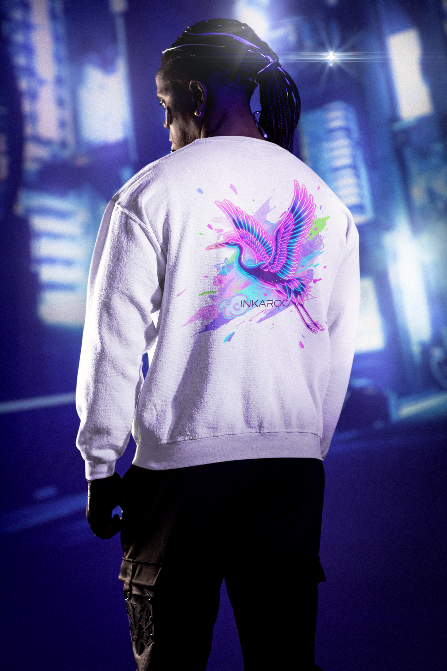 Vaporwave Crane Jumper