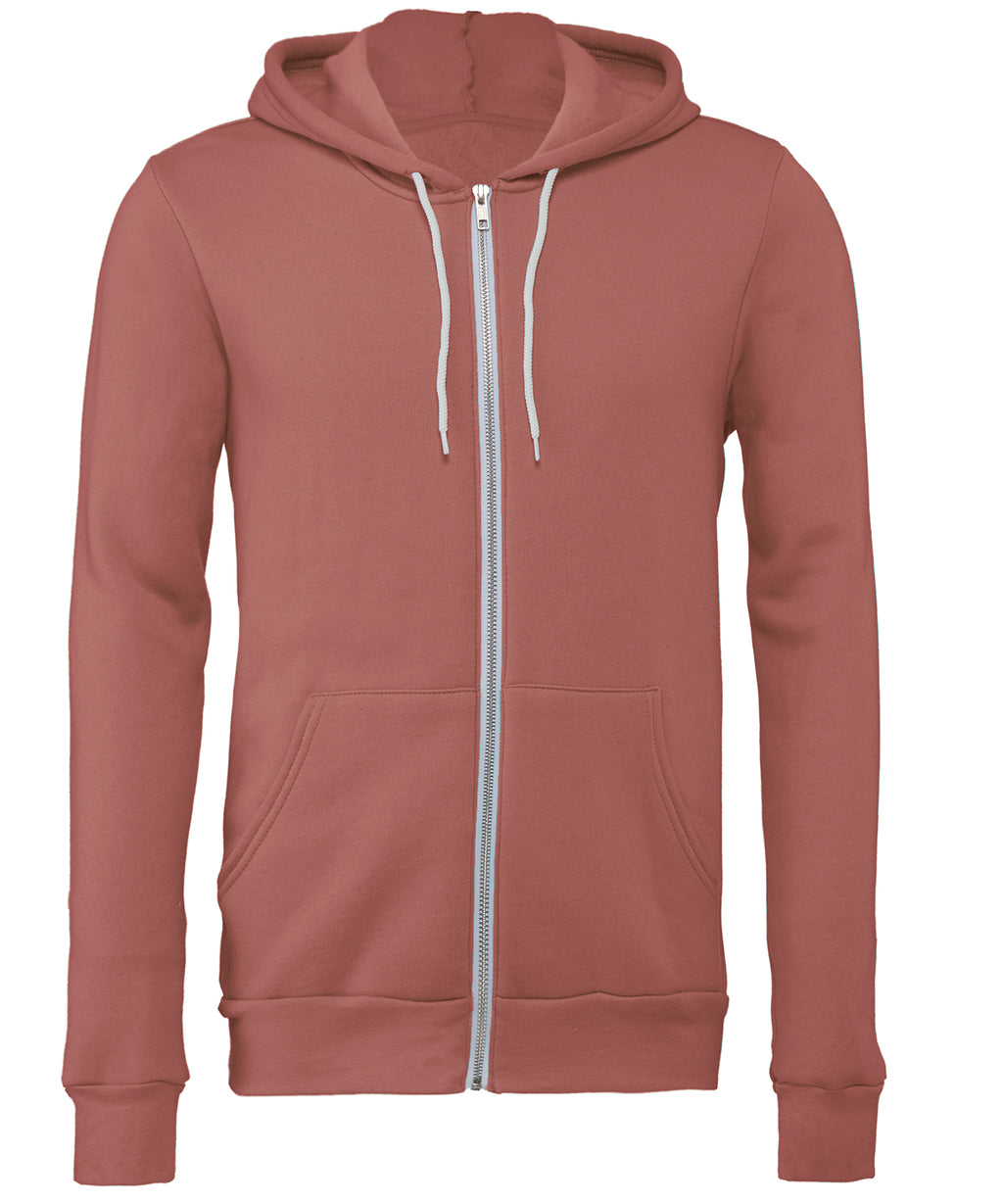 Bella + Canvas Adult Unisex Polycotton Fleece Full Zip Hoodie