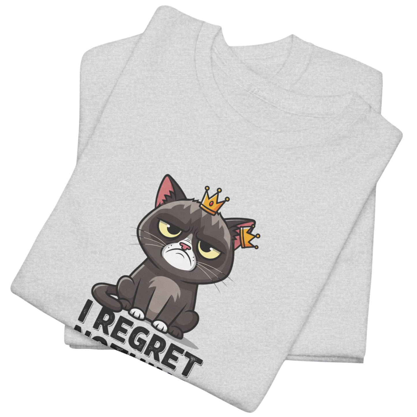 I Regret Nothing Cat with Crown T-Shirt