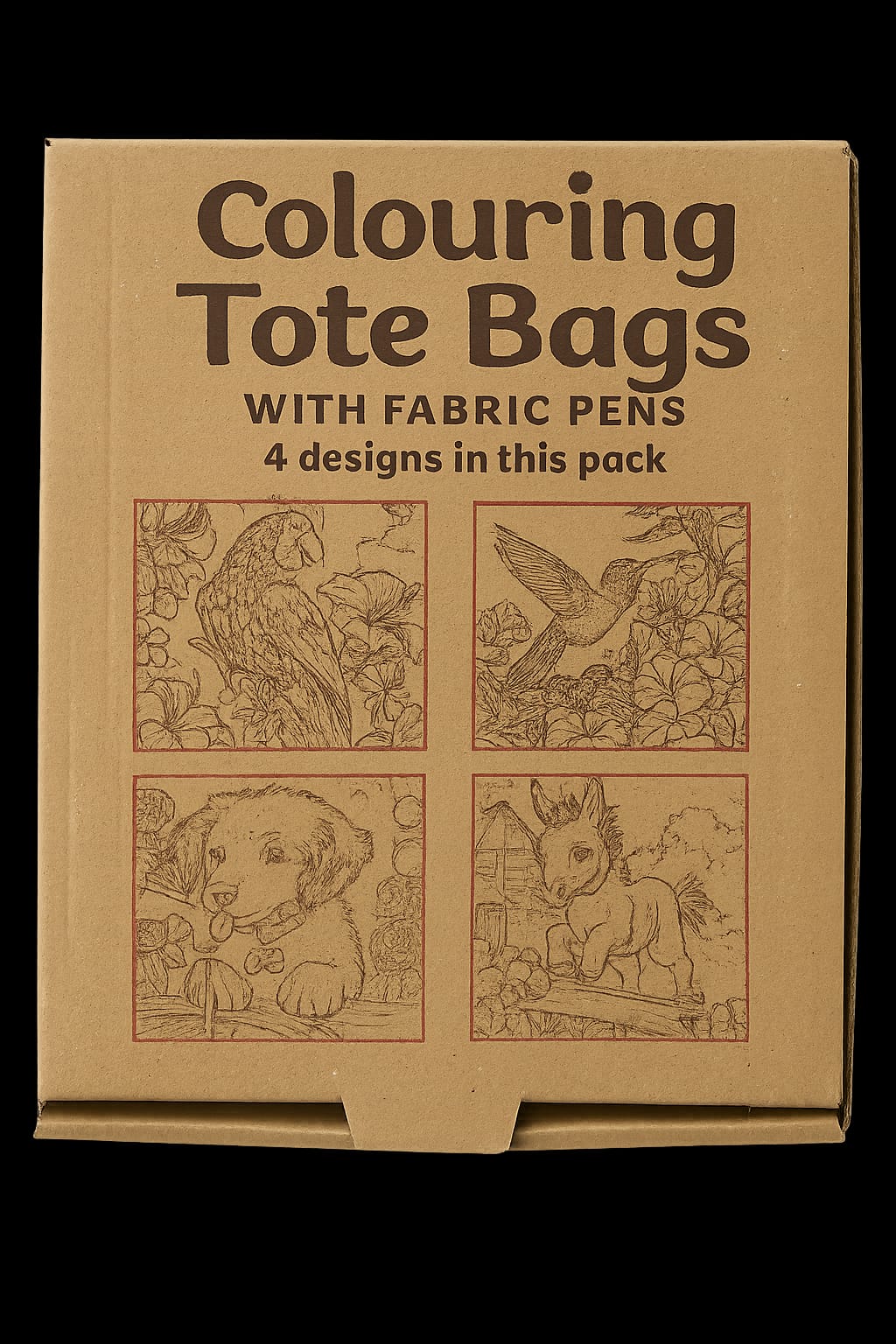 Colouring Tote Bag Craft Kit – Animal Edition