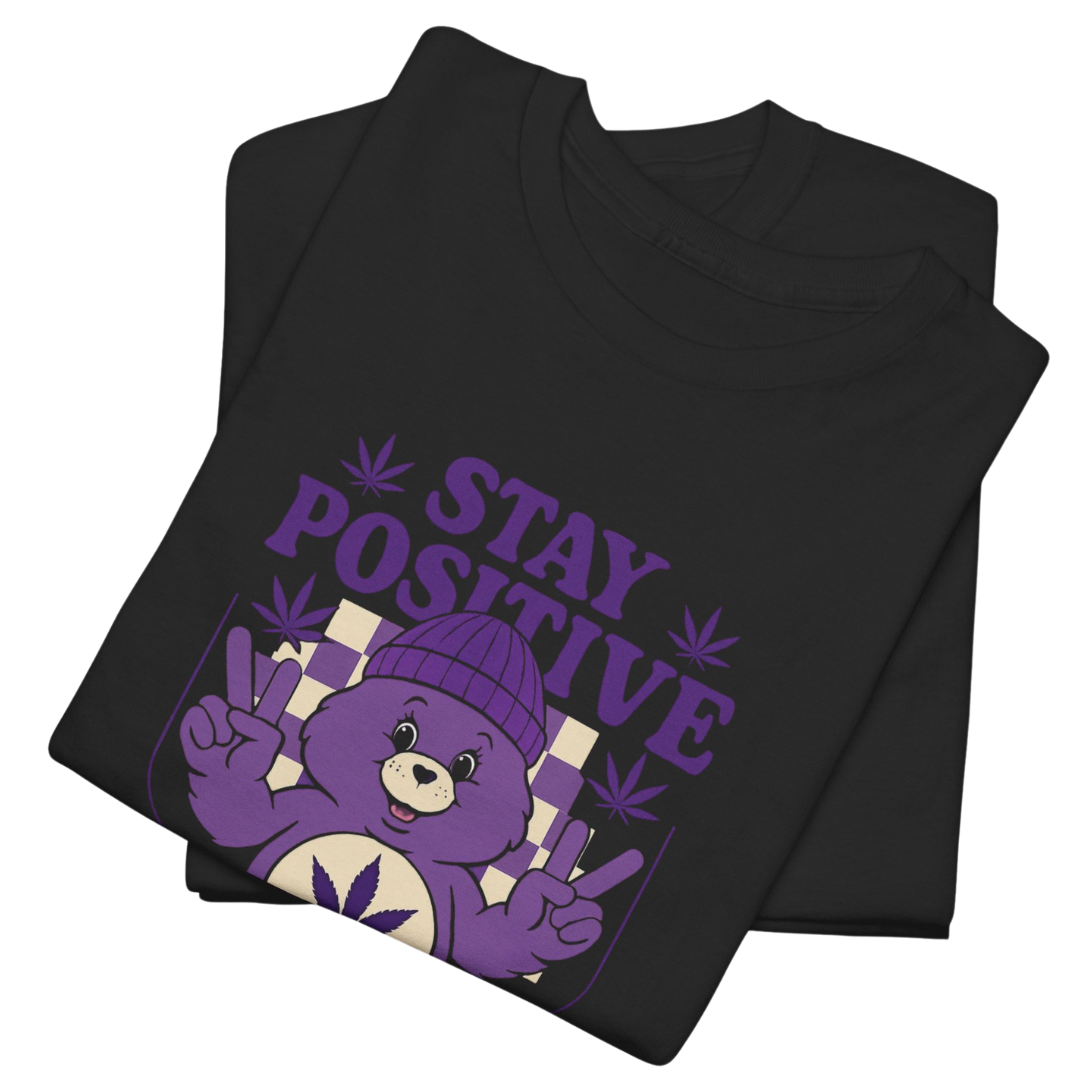 Stay Positive Bear Graphic Tee
